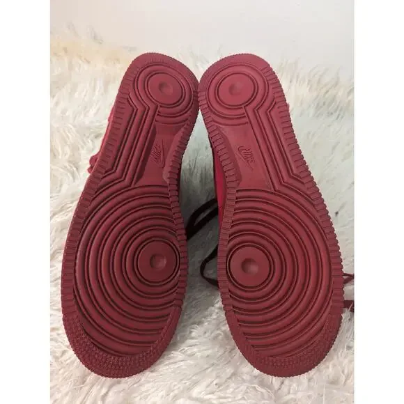 Nike Air Force 1 Mid Red October triple gym red suede - Picture 11 of 16